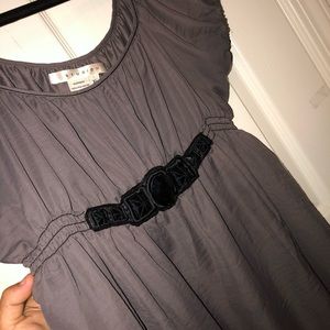 Studio M Grey Jeweled Blouse